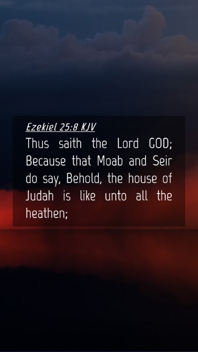 Picture 04 - Ezekiel 25:8 KJV Mobile Phone Wallpaper - Thus saith the Lord GOD; Because that Moab and - Mobile Bible Verse Wallpaper