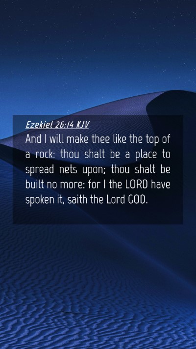 Picture 04 - Ezekiel 26:14 KJV Mobile Phone Wallpaper - And I will make thee like the top of a rock: thou - Mobile Bible Verse Wallpaper