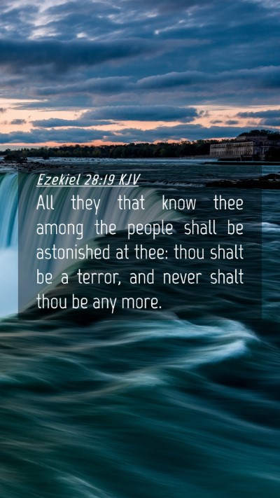 Picture 04 - Ezekiel 28:19 KJV Mobile Phone Wallpaper - All they that know thee among the people shall be - Mobile Bible Verse Wallpaper