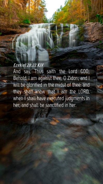 Picture 04 - Ezekiel 28:22 KJV Mobile Phone Wallpaper - And say, Thus saith the Lord GOD; Behold, I am - Mobile Bible Verse Wallpaper