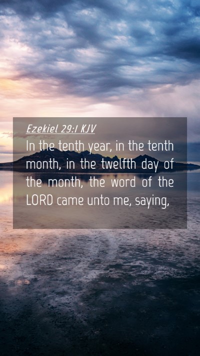 Picture 04 - Ezekiel 29:1 KJV Mobile Phone Wallpaper - In the tenth year, in the tenth month, in the - Mobile Bible Verse Wallpaper