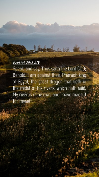 Picture 04 - Ezekiel 29:3 KJV Mobile Phone Wallpaper - Speak, and say, Thus saith the Lord GOD; Behold, - Mobile Bible Verse Wallpaper