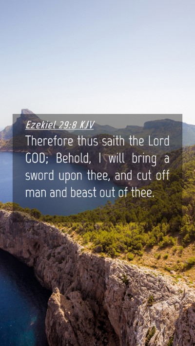 Picture 04 - Ezekiel 29:8 KJV Mobile Phone Wallpaper - Therefore thus saith the Lord GOD; Behold, I will - Mobile Bible Verse Wallpaper