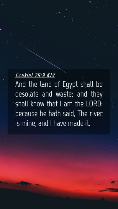 Picture 04 - Ezekiel 29:9 KJV Mobile Phone Wallpaper - And the land of Egypt shall be desolate and - Mobile Bible Verse Wallpaper