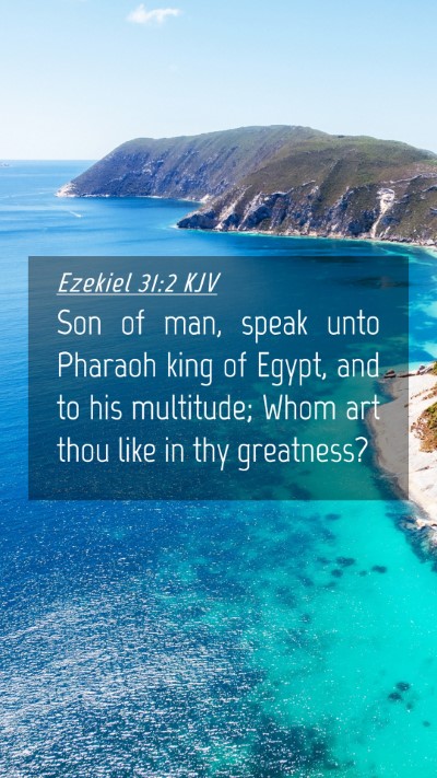 Picture 04 - Ezekiel 31:2 KJV Mobile Phone Wallpaper - Son of man, speak unto Pharaoh king of Egypt, and - Mobile Bible Verse Wallpaper