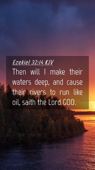 Picture 04 - Ezekiel 32:14 KJV Mobile Phone Wallpaper - Then will I make their waters deep, and cause - Mobile Bible Verse Wallpaper