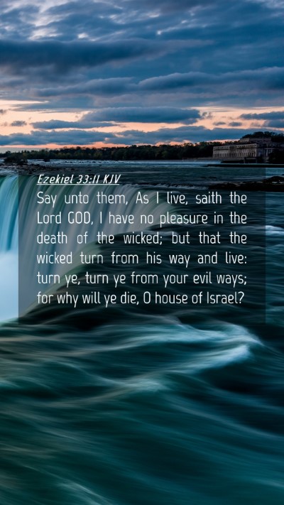 Picture 04 - Ezekiel 33:11 KJV Mobile Phone Wallpaper - Say unto them, As I live, saith the Lord GOD, I - Mobile Bible Verse Wallpaper