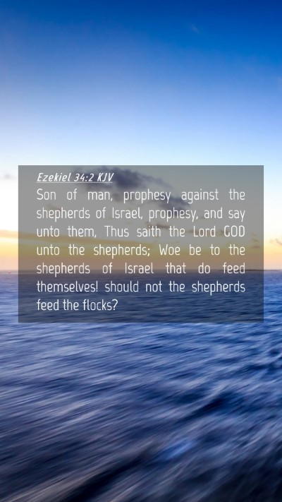 Picture 04 - Ezekiel 34:2 KJV Mobile Phone Wallpaper - Son of man, prophesy against the shepherds of - Mobile Bible Verse Wallpaper