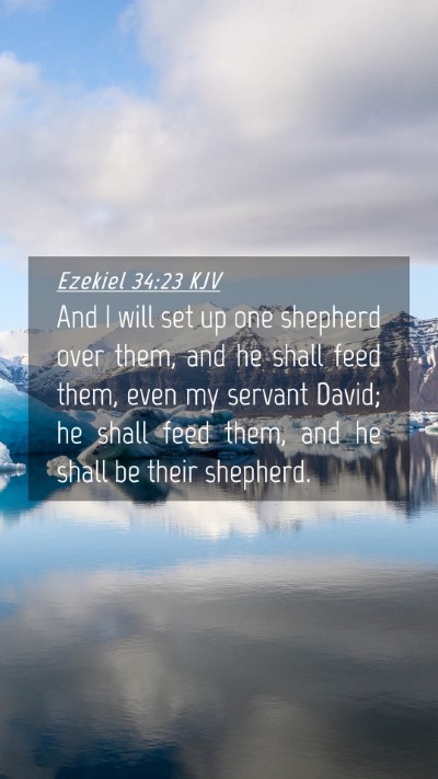 Picture 04 - Ezekiel 34:23 KJV Mobile Phone Wallpaper - And I will set up one shepherd over them, and he - Mobile Bible Verse Wallpaper
