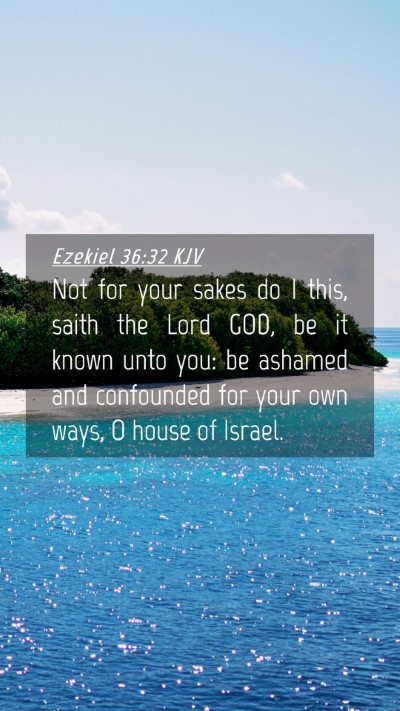 Picture 04 - Ezekiel 36:32 KJV Mobile Phone Wallpaper - Not for your sakes do I this, saith the Lord GOD, - Mobile Bible Verse Wallpaper