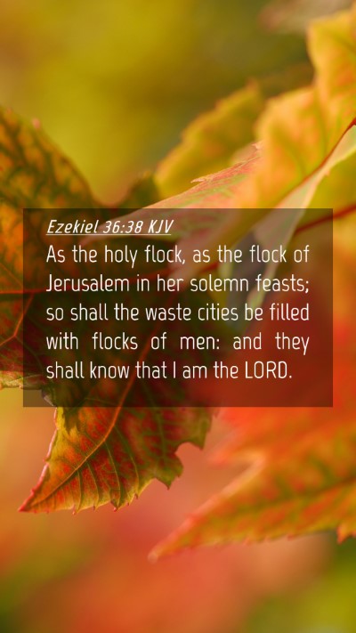 Picture 04 - Ezekiel 36:38 KJV Mobile Phone Wallpaper - As the holy flock, as the flock of Jerusalem in - Mobile Bible Verse Wallpaper