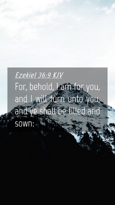 Picture 04 - Ezekiel 36:9 KJV Mobile Phone Wallpaper - For, behold, I am for you, and I will turn unto - Mobile Bible Verse Wallpaper
