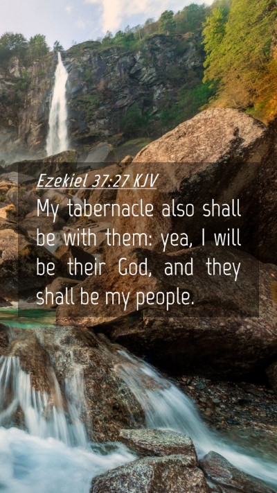 Picture 04 - Ezekiel 37:27 KJV Mobile Phone Wallpaper - My tabernacle also shall be with them: yea, I - Mobile Bible Verse Wallpaper