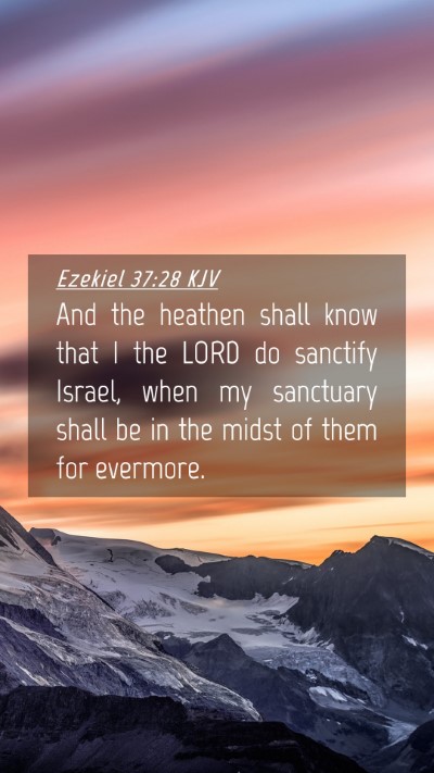 Picture 04 - Ezekiel 37:28 KJV Mobile Phone Wallpaper - And the heathen shall know that I the LORD do - Mobile Bible Verse Wallpaper