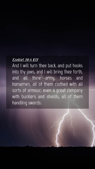 Picture 04 - Ezekiel 38:4 KJV Mobile Phone Wallpaper - And I will turn thee back, and put hooks into thy - Mobile Bible Verse Wallpaper