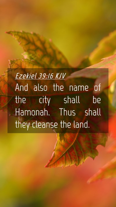 Picture 04 - Ezekiel 39:16 KJV Mobile Phone Wallpaper - And also the name of the city shall be Hamonah. - Mobile Bible Verse Wallpaper