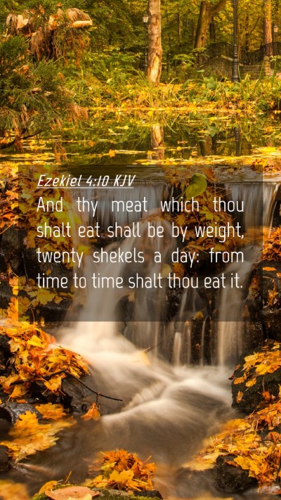 Picture 04 - Ezekiel 4:10 KJV Mobile Phone Wallpaper - And thy meat which thou shalt eat shall be by - Mobile Bible Verse Wallpaper