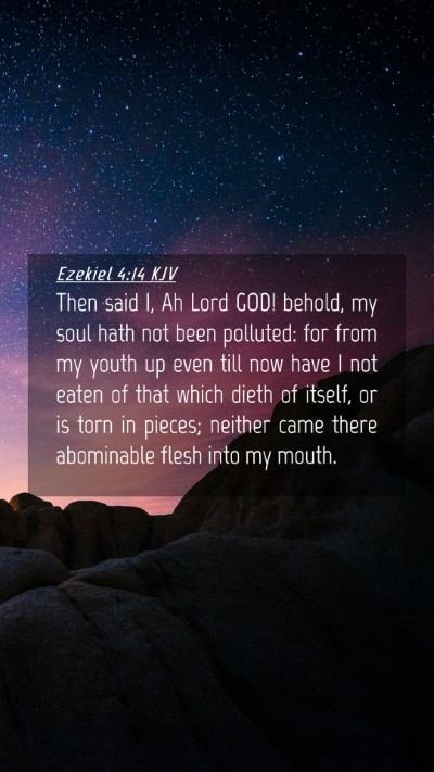 Picture 04 - Ezekiel 4:14 KJV Mobile Phone Wallpaper - Then said I, Ah Lord GOD! behold, my soul hath - Mobile Bible Verse Wallpaper