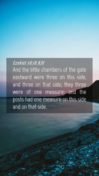 Picture 04 - Ezekiel 40:10 KJV Mobile Phone Wallpaper - And the little chambers of the gate eastward were - Mobile Bible Verse Wallpaper