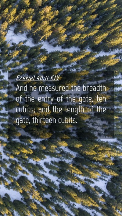 Picture 04 - Ezekiel 40:11 KJV Mobile Phone Wallpaper - And he measured the breadth of the entry of the - Mobile Bible Verse Wallpaper