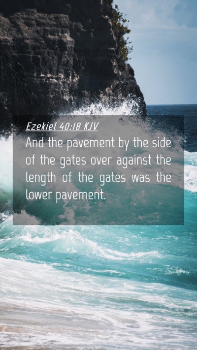 Picture 04 - Ezekiel 40:18 KJV Mobile Phone Wallpaper - And the pavement by the side of the gates over - Mobile Bible Verse Wallpaper