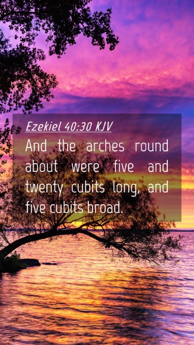 Picture 04 - Ezekiel 40:30 KJV Mobile Phone Wallpaper - And the arches round about were five and twenty - Mobile Bible Verse Wallpaper