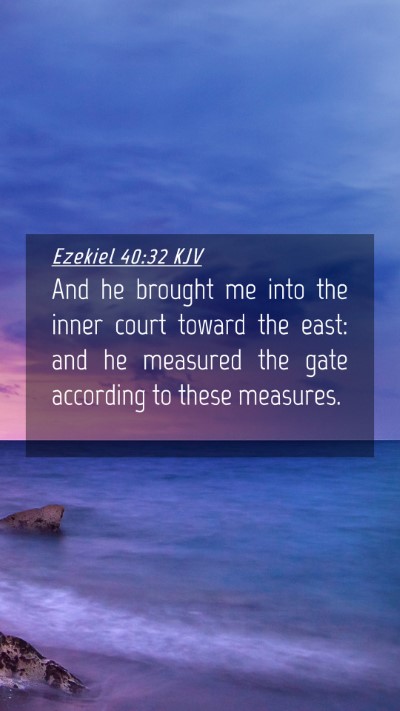 Picture 04 - Ezekiel 40:32 KJV Mobile Phone Wallpaper - And he brought me into the inner court toward the - Mobile Bible Verse Wallpaper