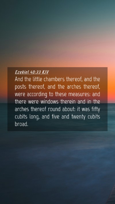 Picture 04 - Ezekiel 40:33 KJV Mobile Phone Wallpaper - And the little chambers thereof, and the posts - Mobile Bible Verse Wallpaper