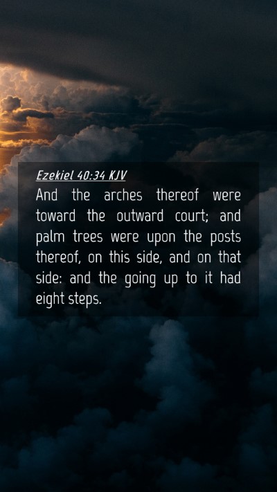 Picture 04 - Ezekiel 40:34 KJV Mobile Phone Wallpaper - And the arches thereof were toward the outward - Mobile Bible Verse Wallpaper
