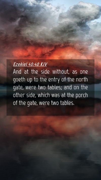 Picture 04 - Ezekiel 40:40 KJV Mobile Phone Wallpaper - And at the side without, as one goeth up to the - Mobile Bible Verse Wallpaper