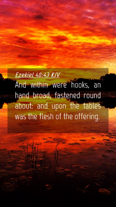 Picture 04 - Ezekiel 40:43 KJV Mobile Phone Wallpaper - And within were hooks, an hand broad, fastened - Mobile Bible Verse Wallpaper