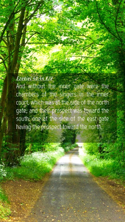 Picture 04 - Ezekiel 40:44 KJV Mobile Phone Wallpaper - And without the inner gate were the chambers of - Mobile Bible Verse Wallpaper