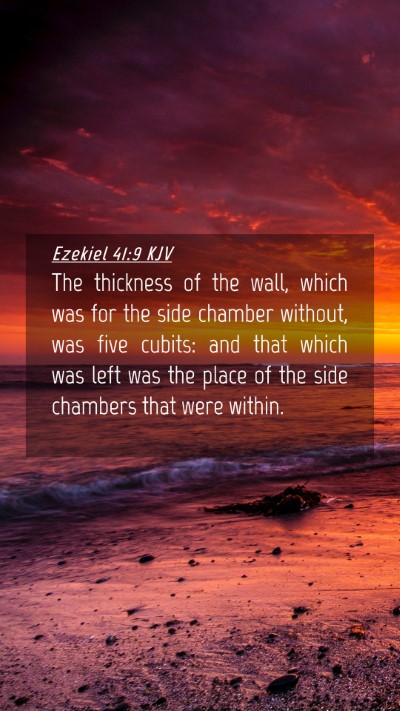 Picture 04 - Ezekiel 41:9 KJV Mobile Phone Wallpaper - The thickness of the wall, which was for the side - Mobile Bible Verse Wallpaper