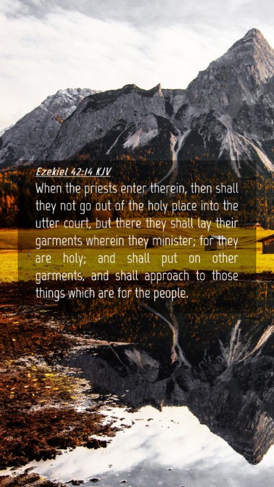 Picture 04 - Ezekiel 42:14 KJV Mobile Phone Wallpaper - When the priests enter therein, then shall they - Mobile Bible Verse Wallpaper