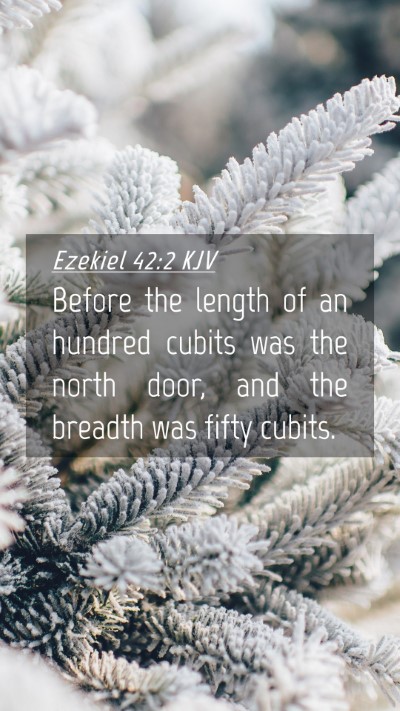 Picture 04 - Ezekiel 42:2 KJV Mobile Phone Wallpaper - Before the length of an hundred cubits was the - Mobile Bible Verse Wallpaper