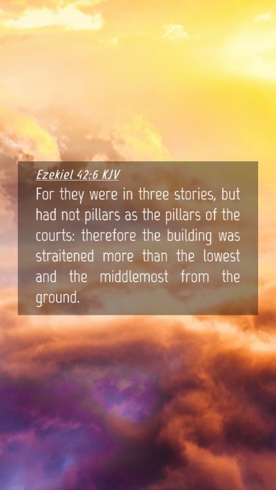 Picture 04 - Ezekiel 42:6 KJV Mobile Phone Wallpaper - For they were in three stories, but had not - Mobile Bible Verse Wallpaper
