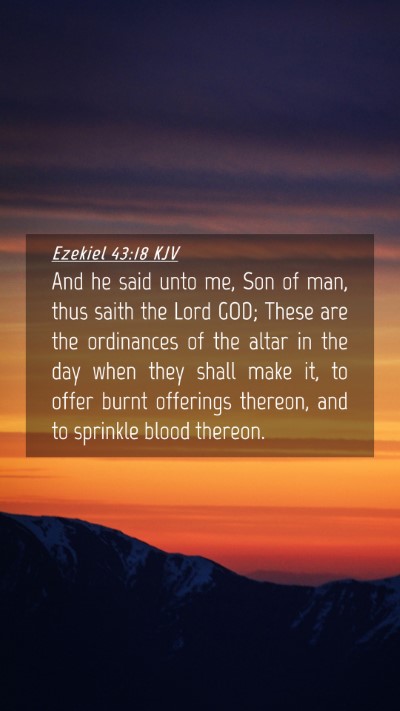Picture 04 - Ezekiel 43:18 KJV Mobile Phone Wallpaper - And he said unto me, Son of man, thus saith the - Mobile Bible Verse Wallpaper