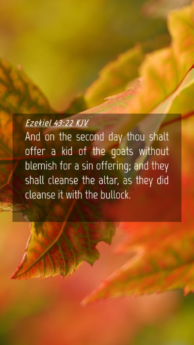 Picture 04 - Ezekiel 43:22 KJV Mobile Phone Wallpaper - And on the second day thou shalt offer a kid of - Mobile Bible Verse Wallpaper