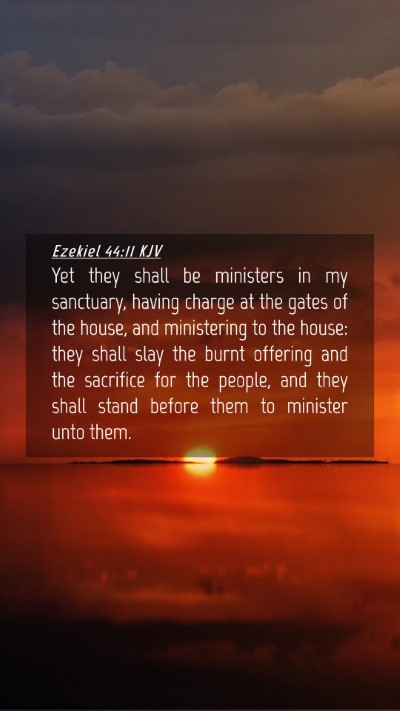 Picture 04 - Ezekiel 44:11 KJV Mobile Phone Wallpaper - Yet they shall be ministers in my sanctuary, - Mobile Bible Verse Wallpaper