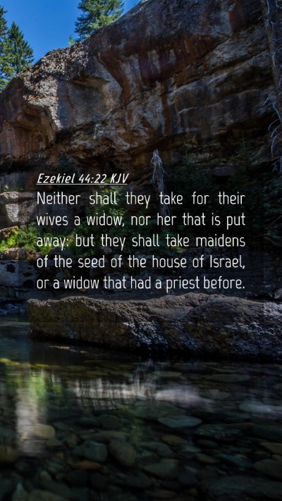 Picture 04 - Ezekiel 44:22 KJV Mobile Phone Wallpaper - Neither shall they take for their wives a widow, - Mobile Bible Verse Wallpaper