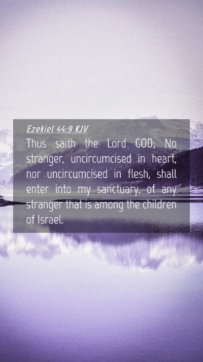 Picture 04 - Ezekiel 44:9 KJV Mobile Phone Wallpaper - Thus saith the Lord GOD; No stranger, - Mobile Bible Verse Wallpaper