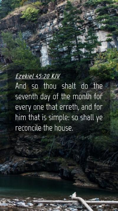Picture 04 - Ezekiel 45:20 KJV Mobile Phone Wallpaper - And so thou shalt do the seventh day of the month - Mobile Bible Verse Wallpaper
