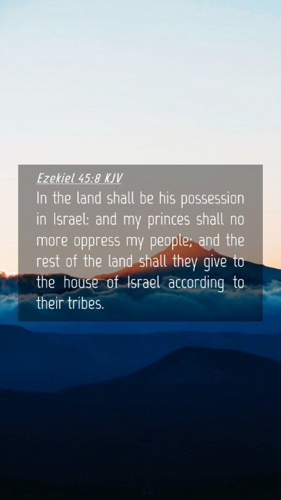 Picture 04 - Ezekiel 45:8 KJV Mobile Phone Wallpaper - In the land shall be his possession in Israel: - Mobile Bible Verse Wallpaper