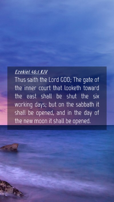 Picture 04 - Ezekiel 46:1 KJV Mobile Phone Wallpaper - Thus saith the Lord GOD; The gate of the inner - Mobile Bible Verse Wallpaper