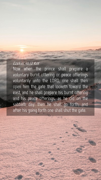Picture 04 - Ezekiel 46:12 KJV Mobile Phone Wallpaper - Now when the prince shall prepare a voluntary - Mobile Bible Verse Wallpaper