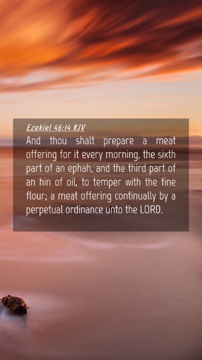 Picture 04 - Ezekiel 46:14 KJV Mobile Phone Wallpaper - And thou shalt prepare a meat offering for it - Mobile Bible Verse Wallpaper