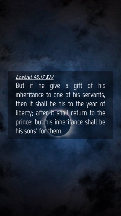 Picture 04 - Ezekiel 46:17 KJV Mobile Phone Wallpaper - But if he give a gift of his inheritance to one - Mobile Bible Verse Wallpaper