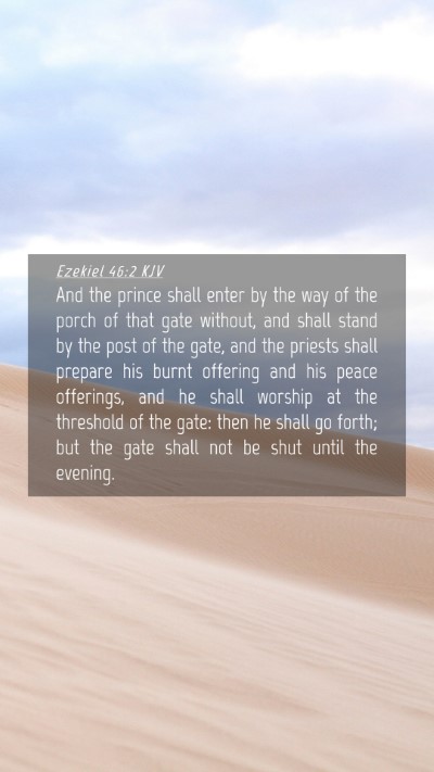 Picture 04 - Ezekiel 46:2 KJV Mobile Phone Wallpaper - And the prince shall enter by the way of the - Mobile Bible Verse Wallpaper