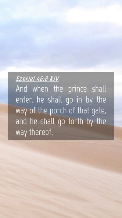 Picture 04 - Ezekiel 46:8 KJV Mobile Phone Wallpaper - And when the prince shall enter, he shall go in - Mobile Bible Verse Wallpaper