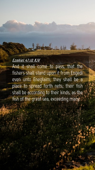 Picture 04 - Ezekiel 47:10 KJV Mobile Phone Wallpaper - And it shall come to pass, that the fishers shall - Mobile Bible Verse Wallpaper